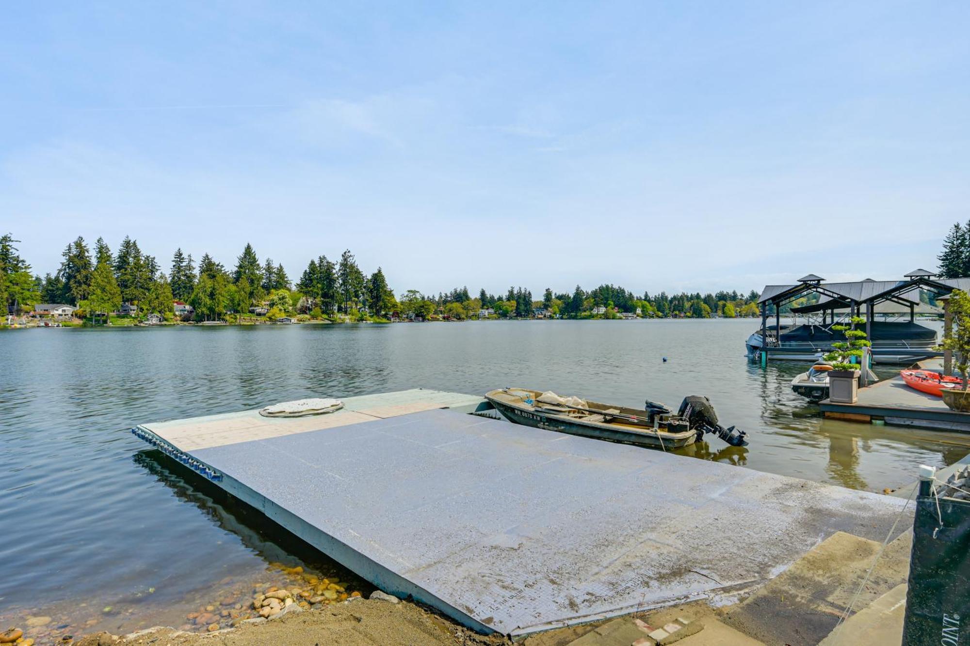 Tacoma Home On Steilacoom Lake With Dock! Exteriör bild