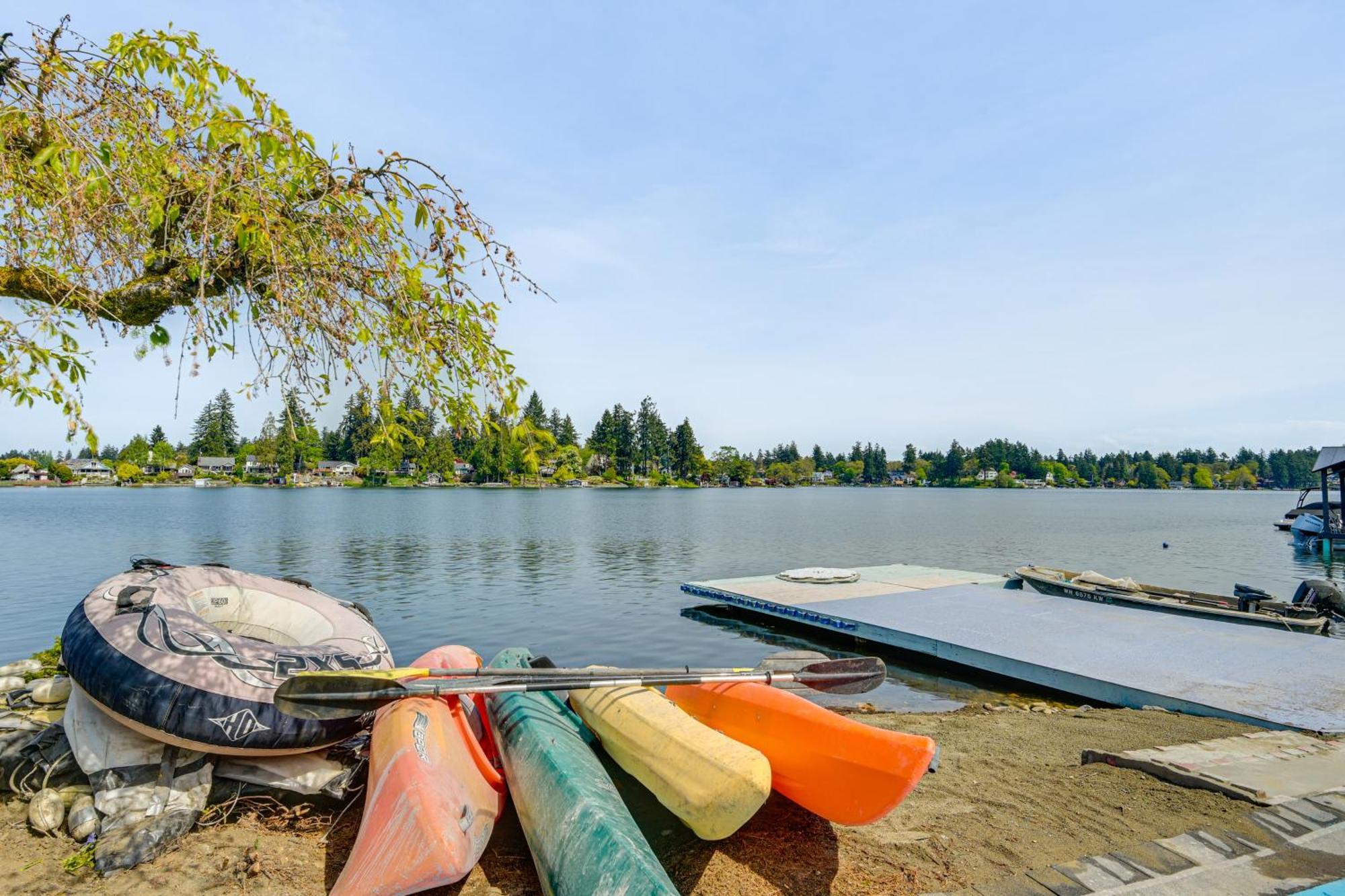 Tacoma Home On Steilacoom Lake With Dock! Exteriör bild